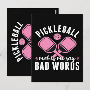Pickleball-Spieler Pickleball bringt mich dazu, Sc Postkarte
