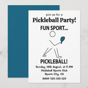 Pickleball Spieler Sport Spaß Sport Pickleball Einladung
