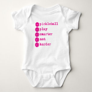 Pickleball spielt klüger, nicht härter, lebhafte baby strampler