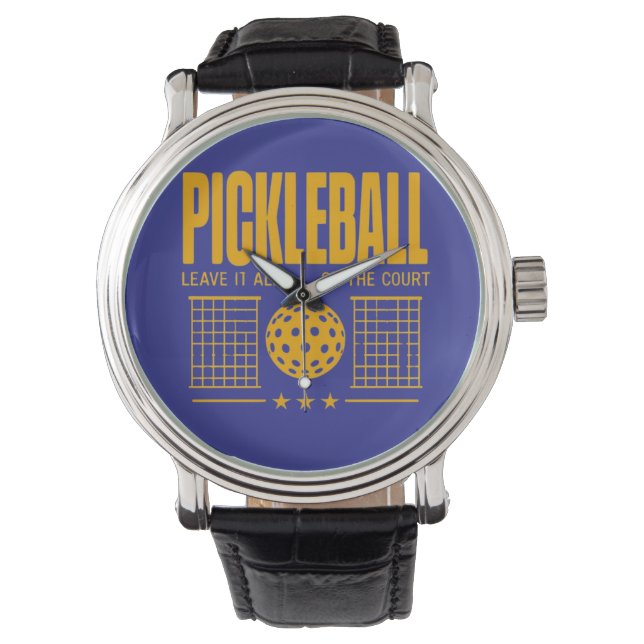 Pickleball Spirit - Verlass alles auf dem Gericht Armbanduhr (Vorderseite)