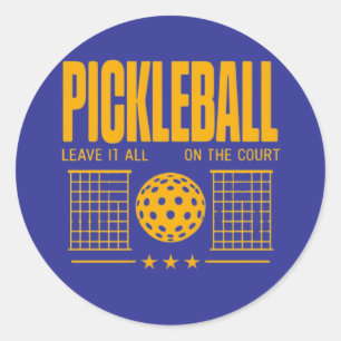Pickleball Spirit - Verlass alles auf dem Gericht Runder Aufkleber
