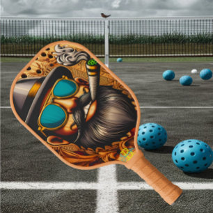 Pickleball Split-Second Serve : Homme sur une raquette de pic