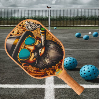 Pickleball Split-Second Serve : Homme sur une raquette de pic