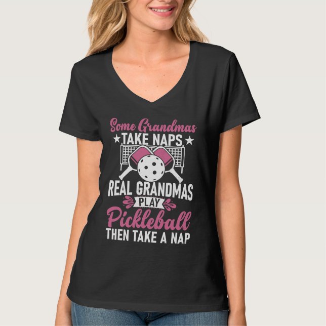 Pickleball Sport Spruch Oma Rentner Damen Pi T-Shirt (Vorderseite)