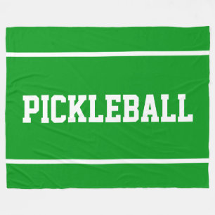 PICKLEBALL Sportliche weiße Streifen auf strahlend Fleecedecke
