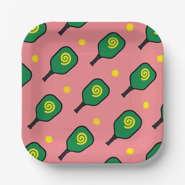 Pickleball Sports Party Pappteller (Vorderseite)