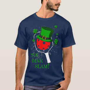 Pickleball St Patricks Day Leprechaun Dink Dink T-Shirt
