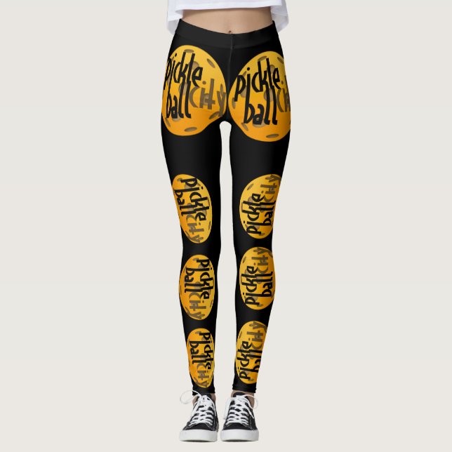 Pickleball Stadt Leggings (Vorderseite)