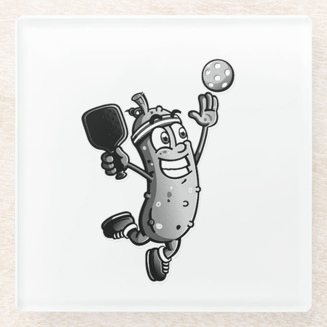 Pickleball Star Glasuntersetzer (Vorderseite)