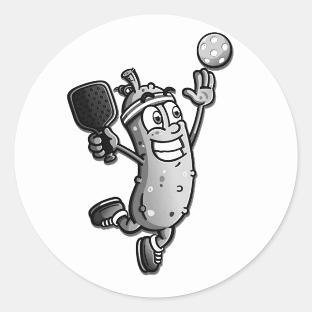 Pickleball Star Runder Aufkleber (Vorderseite)