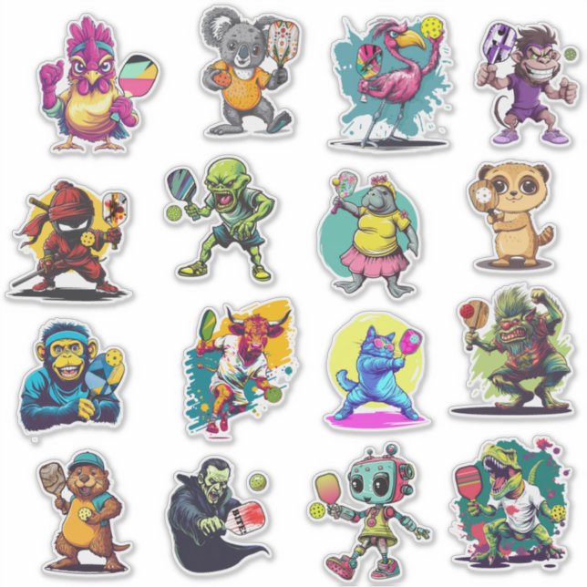 Pickleball Sticker sheet (Devant)