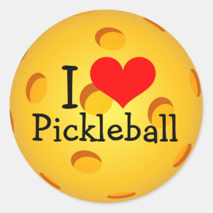 PICKLEBALL STICKERS - "I Liebe Pickleball"