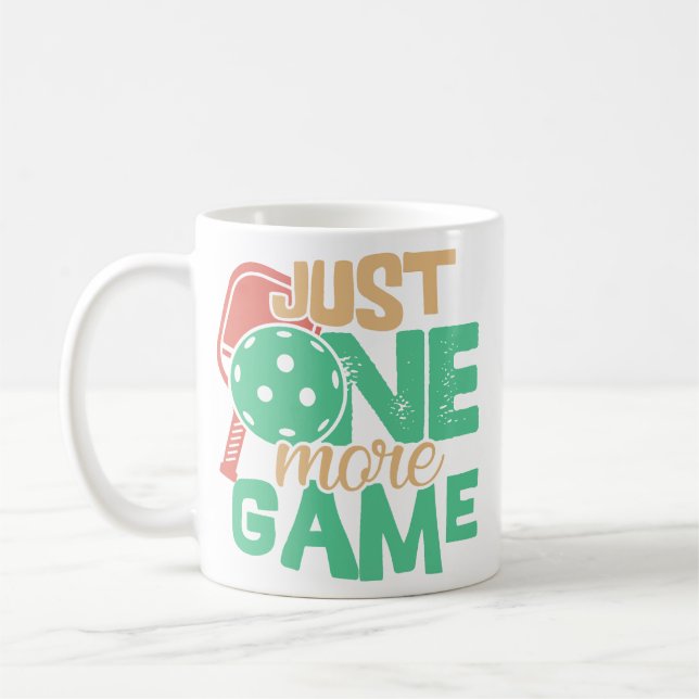Pickleball-Sucht: Nur noch ein Spielekichel Kaffeetasse (Links)