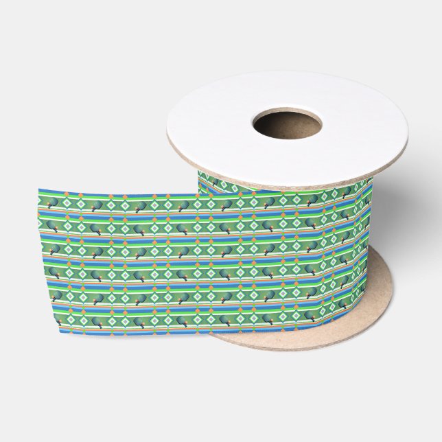 Pickleball Summer, Pickleball Themed Party Satinband (Spule)