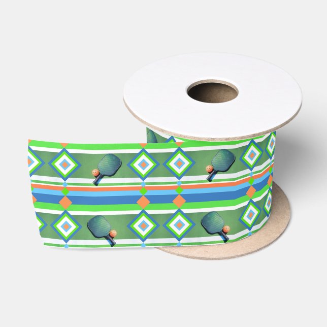 Pickleball Summer, Pickleball Themed Party Satinband (Spule)
