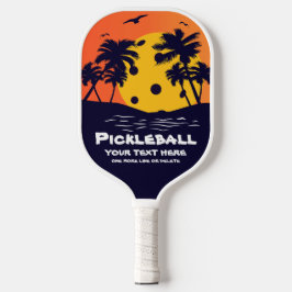 Pickleball Sun Palm Trees Hinzufügen von benutzerd Pickleball Schläger