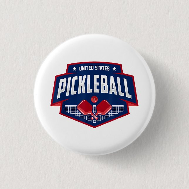 Pickleball Support Team Pickleball Player USA Button (Vorderseite)