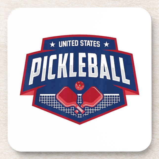 Pickleball Support Team Pickleball Player USA Getränkeuntersetzer (Vorderseite)