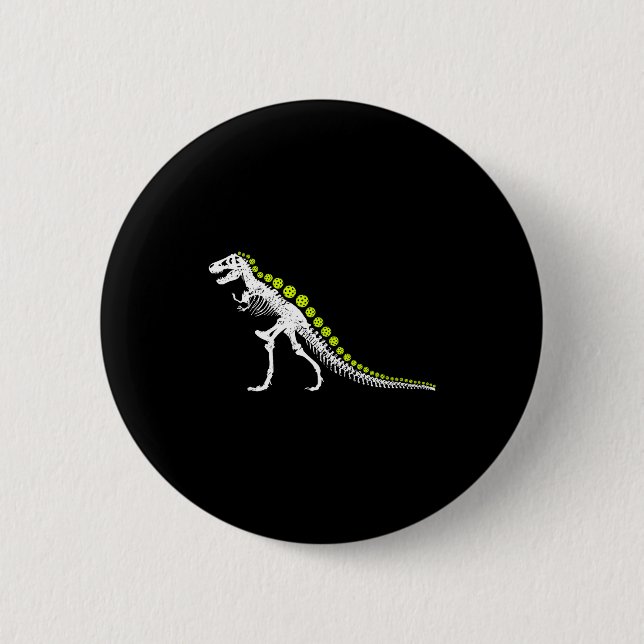 Pickleball T-Rex lustiger Pickle Ball Dinosaur Lie Button (Vorderseite)