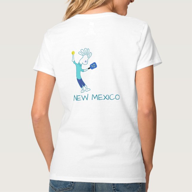 PICKLEBALL T-SHIRT Pink and Blue (Dos)