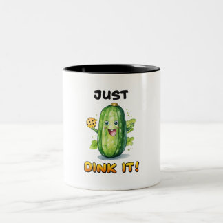Pickleball-Tasse, Funny, Niedliches Pickleball-Ele Zweifarbige Tasse