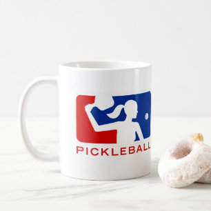 Pickleball Tasse: Spielklasse-Frauen (rot/Blau) Kaffeetasse