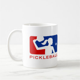 Pickleball Tasse: Spielklasse-Frauen (rot/Blau) Kaffeetasse