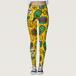 Pickleball-Toms hoch! Smiley Ball Court Leggings