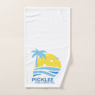 Pickleball Tropical Palm Tree Sun Ihren benutzerde Handtuch