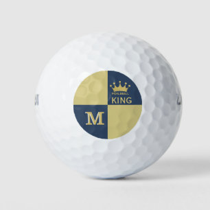 Pickleball Typ Golfer King Monogram, Anfangsname Golfball