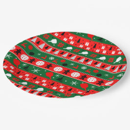 Pickleball Ugly Sweater Holiday Pappteller