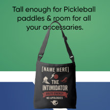 Pickleball-Umhängetasche mit Intimidator-Motiv