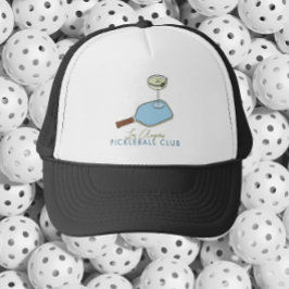 Pickleball und Martini-Grafikclub Truckerkappe