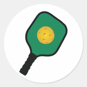 PICKLEBALL UND PADDLE RUNDER AUFKLEBER