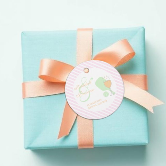 Pickleball- und Prosecco-Brautparty Geschenkanhänger (Von Creator hochgeladen)