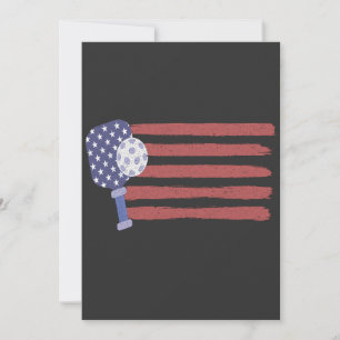 Pickleball US-Flagge Amerikanisch Patriotischer Pi Einladung
