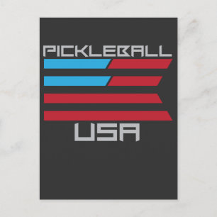 Pickleball USA Flag Sport Fitness Postkarte