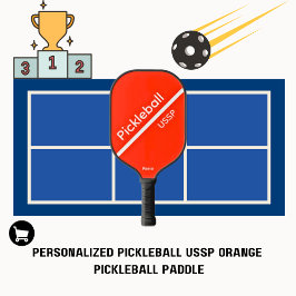 Pickleball USSP Name Orange Schläger