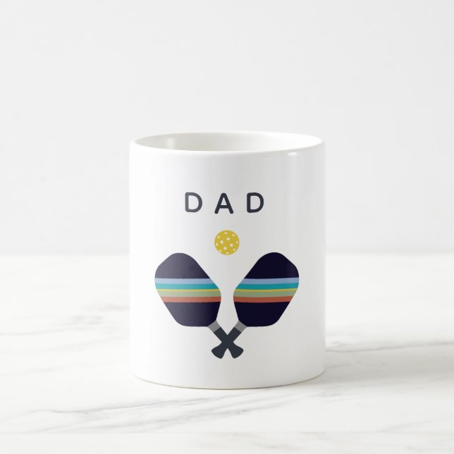 Pickleball Vater Vatertag Personalisiert Kaffeetasse (Mittel)