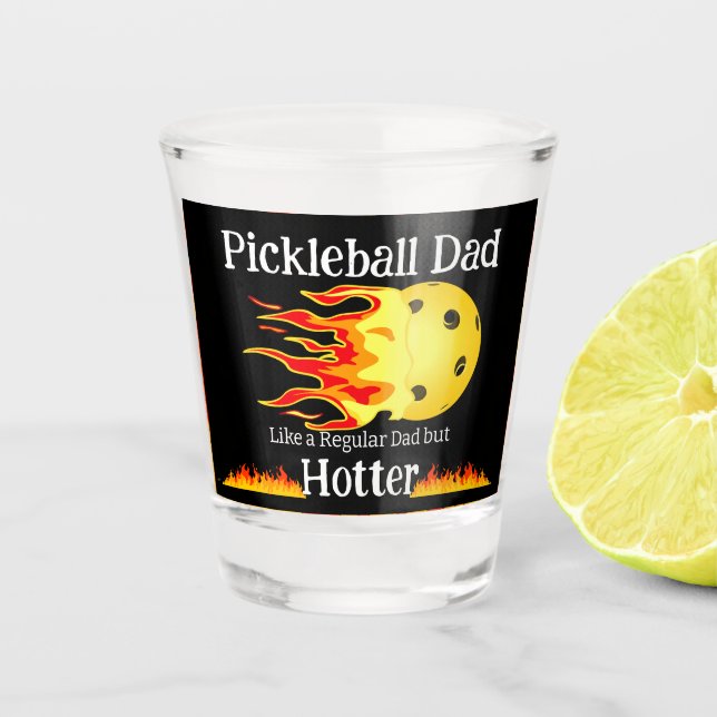 Pickleball-Vater wie ein regelmäßiger Vater, aber  Schnapsglas (Vorderseite)