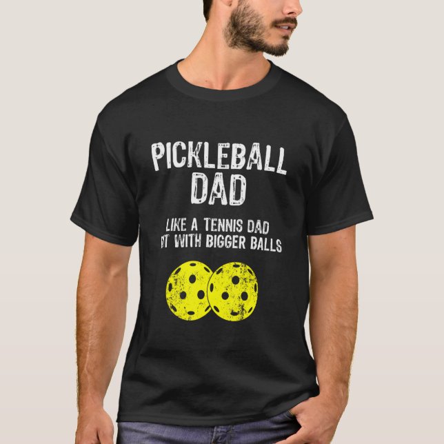 Pickleball-Vater wie ein Tennis-Vater, aber mit Bi T-Shirt (Vorderseite)