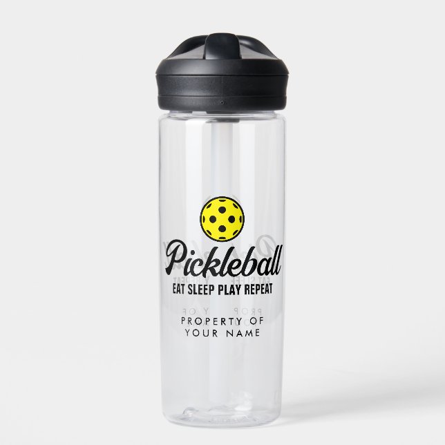 Pickleball-Ventilator gebrauchte Plastikflasche Trinkflasche (Vorderseite)