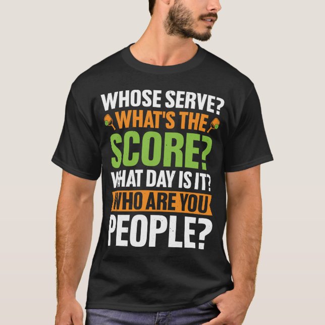 Pickleball-Verwirrung: Spaß und Spiel vor Gericht T-Shirt (Vorderseite)