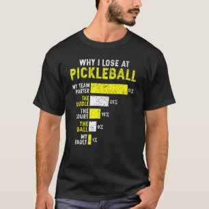 Pickleball Warum ich beim Pickleball Dink Player v T-Shirt