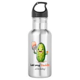 Pickleball Wasserflasche, lustig, Niedliches Pickl Edelstahlflasche