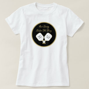 Pickleball Wedding Weekend Aktivität Gold & White T-Shirt