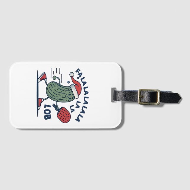 Pickleball Weihnachten Gepäckanhänger (Vorderseite (Horizontal))