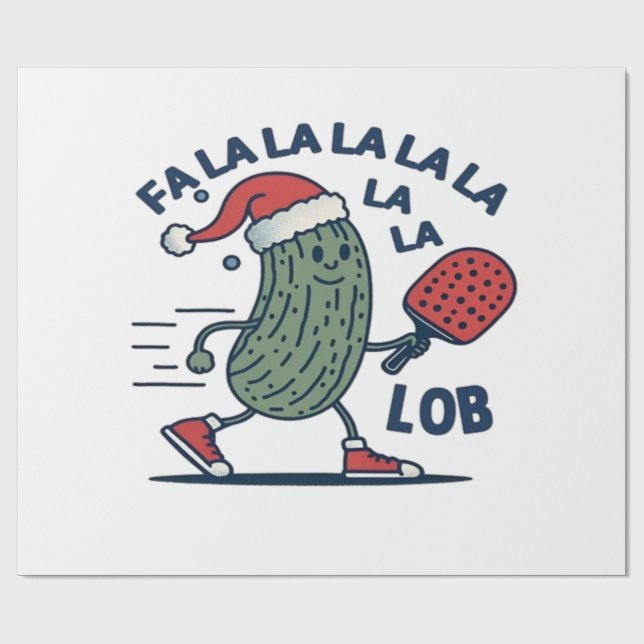 Pickleball Weihnachten Geschenkpapier (Flach)