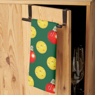 Pickleball-Weihnachten Geschirrtuch