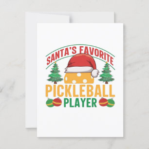 Pickleball Weihnachten Postkarte